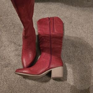A Classy Chic Boutique Red Heeled Boots